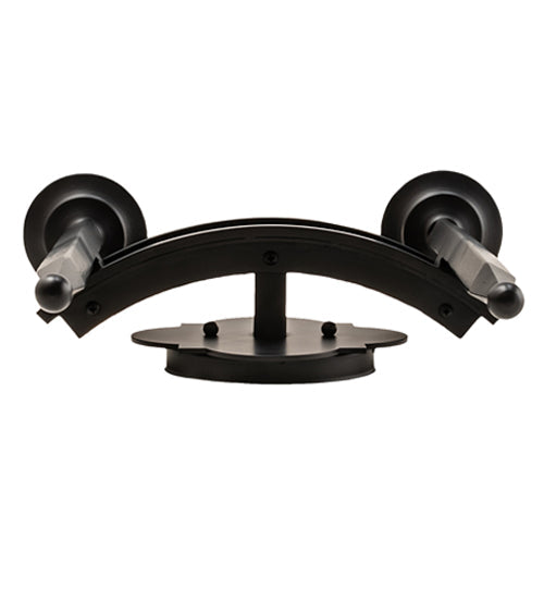 Meyda Lighting Fascia 12" 2-Light Blackwash Wall Sconce With Ivory Faux Candlelight