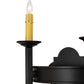 Meyda Lighting Fascia 12" 2-Light Blackwash Wall Sconce With Ivory Faux Candlelight