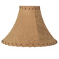 Meyda Lighting Faux Leather 14" Dark Tan Faux Hexagon Shade