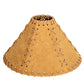 Meyda Lighting Faux Leather 15" Dark Tan Faux Hexagon Shade