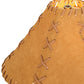 Meyda Lighting Faux Leather 15" Dark Tan Faux Hexagon Shade