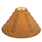 Meyda Lighting Faux Leather 15" Dark Tan Faux Hexagon Shade
