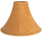 Meyda Lighting Faux Leather 18" Dark Tan Faux Hexagon Shade