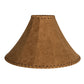 Meyda Lighting Faux Leather 20" Dark Tan Faux Hexagon Shade