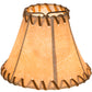 Meyda Lighting Faux Leather 6" Dark Tan Faux Hexagon Shade