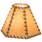 Meyda Lighting Faux Leather 7" Tan Hexagon Brown Leather Shade