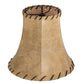 Meyda Lighting Faux Leather 9" Beige Tan Hexagon Shade