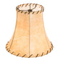 Meyda Lighting Faux Leather 9" Beige Tan Hexagon Shade