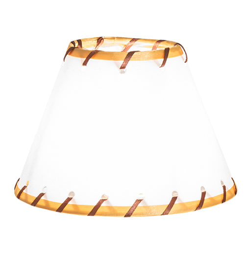 Meyda Lighting Faux Rawhide 6" White & Brown Shade