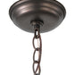 Meyda Lighting Favrile 28" 6-Light Mahogany Bronze Chandelier With Multi-Colored Shade Glass