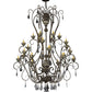 Meyda Lighting Felicia 51" 24-Light Tarnished Aztec Gold Chandelier With Amber Faux Candlelight
