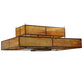 Meyda Lighting Fellowship 72" 8-Light Antique Rust Island Flush Mount Light With Ambra Siena Idalight Shade