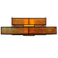 Meyda Lighting Fellowship 72" 8-Light Antique Rust Island Flush Mount Light With Ambra Siena Idalight Shade