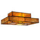 Meyda Lighting Fellowship 72" 8-Light Antique Rust Island Flush Mount Light With Ambra Siena Idalight Shade
