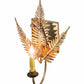 Meyda Lighting Fern 12" Verdigris & Copper Wall Sconce With Ivory Faux Candlelight