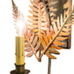 Meyda Lighting Fern 12" Verdigris & Copper Wall Sconce With Ivory Faux Candlelight