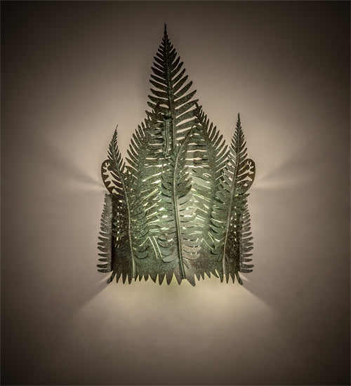 Meyda Lighting Fern 16" Tarnished Copper Wall Sconce