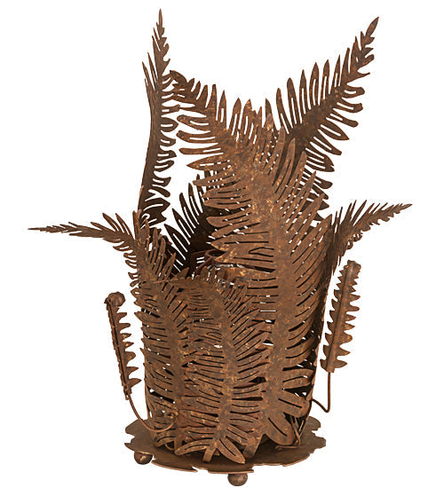 Meyda Lighting Fern 20" Hand Painted Rust Table Lamp