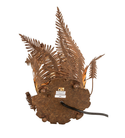 Meyda Lighting Fern 20" Hand Painted Rust Table Lamp