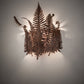 Meyda Lighting Fern 20" Hand Painted Rust Wall Sconce