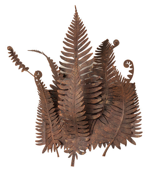 Meyda Lighting Fern 20" Hand Painted Rust Wall Sconce