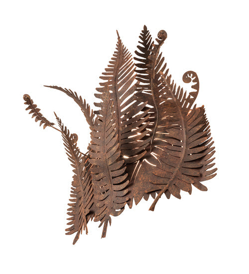 Meyda Lighting Fern 20" Hand Painted Rust Wall Sconce