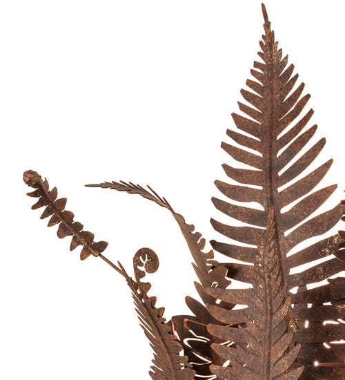 Meyda Lighting Fern 20" Hand Painted Rust Wall Sconce