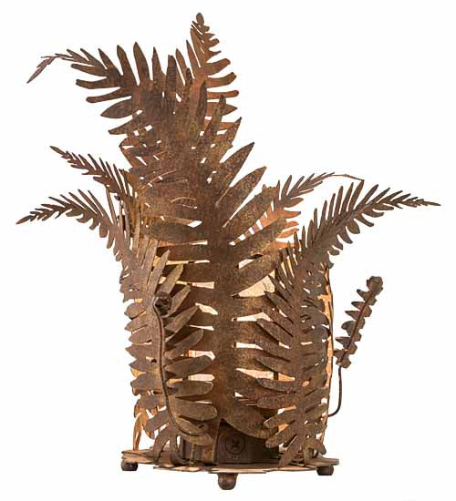 Meyda Lighting Fern 20" Rusty Nail Table Lamp