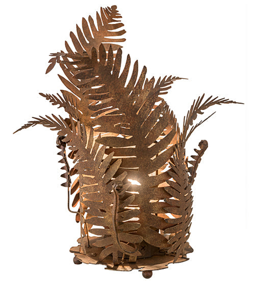 Meyda Lighting Fern 20" Rusty Nail Table Lamp