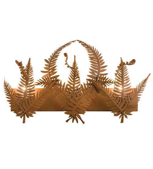 Meyda Lighting Fern 28" 3-Light Rust Vanity Light