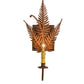 Meyda Lighting Fern 67833 10" Hand Painted Rust Wall Sconce With Ivory Faux Candlelight