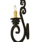 Meyda Lighting Fernando 17" 2-Light Coffee Bean Wall Sconce With Ivory Faux Candlelight