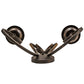 Meyda Lighting Fernando 17" 2-Light Gilded Tobacco Wall Sconce With Amber Faux Candlelight