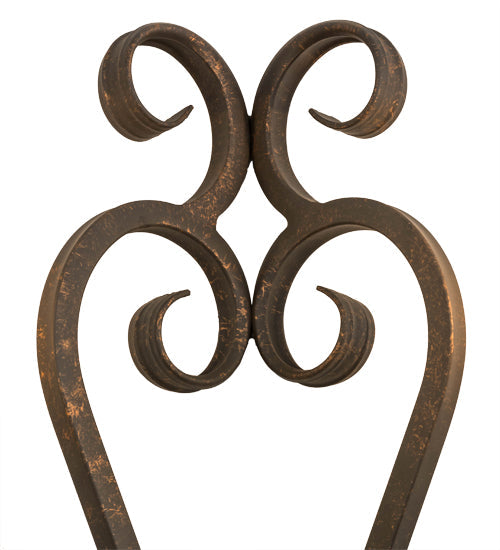 Meyda Lighting Fernando 17" 2-Light Gilded Tobacco Wall Sconce With Amber Faux Candlelight