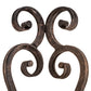 Meyda Lighting Fernando 211058 17" 2-Light Coffee Bean Wall Sconce With Ivory Faux Candlelight