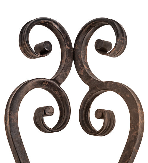 Meyda Lighting Fernando 211058 17" 2-Light Coffee Bean Wall Sconce With Ivory Faux Candlelight