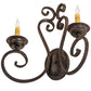 Meyda Lighting Fernando 211058 17" 2-Light Coffee Bean Wall Sconce With Ivory Faux Candlelight