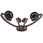 Meyda Lighting Fernando 211058 17" 2-Light Coffee Bean Wall Sconce With Ivory Faux Candlelight