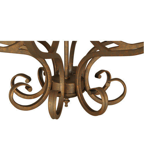 Meyda Lighting Fernando 28" 8-Light French Bronze Chandelier With Amber Faux Candlelight