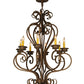 Meyda Lighting Fernando 28" 8-Light French Bronze Chandelier With Amber Faux Candlelight
