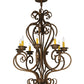 Meyda Lighting Fernando 28" 8-Light French Bronze Chandelier With Amber Faux Candlelight