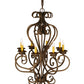 Meyda Lighting Fernando 28" 8-Light French Bronze Chandelier With Amber Faux Candlelight
