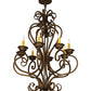Meyda Lighting Fernando 28" 8-Light French Bronze Chandelier With Amber Faux Candlelight