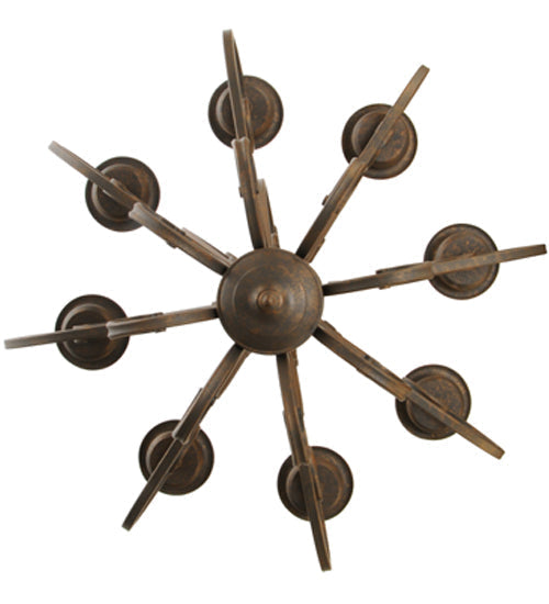 Meyda Lighting Fernando 28" 8-Light French Bronze Chandelier With Amber Faux Candlelight