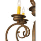 Meyda Lighting Fernando 28" 8-Light French Bronze Chandelier With Amber Faux Candlelight