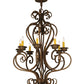 Meyda Lighting Fernando 28" 8-Light French Bronze Chandelier With Amber Faux Candlelight