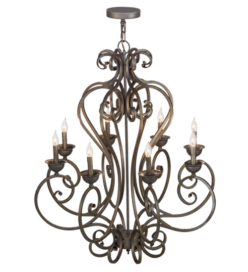 Meyda Lighting Fernando 36" 8-Light French Bronze Chandelier