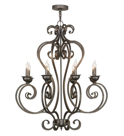 Meyda Lighting Fernando 36" 8-Light French Bronze Chandelier