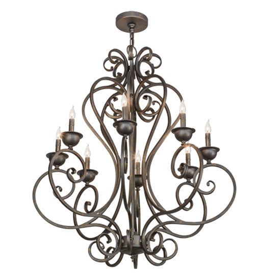 Meyda Lighting Fernando 36" 8-Light French Bronze Chandelier