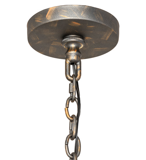 Meyda Lighting Fernando 42" 10-Light French Bronze Chandelier With Ivory Faux Candlelight